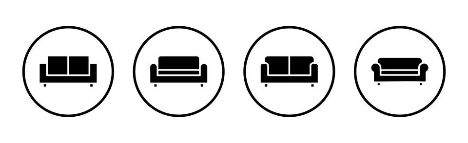 Sofa icon vector illustration. sofa sign and symbol. furniture icon Stock Illustration