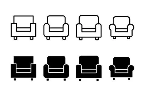 Sofa icon vector illustration. sofa sign and symbol. furniture icon Stock Illustration