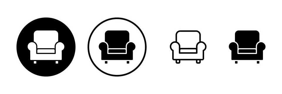 Sofa icon vector illustration. sofa sign and symbol. furniture icon Stock Illustration
