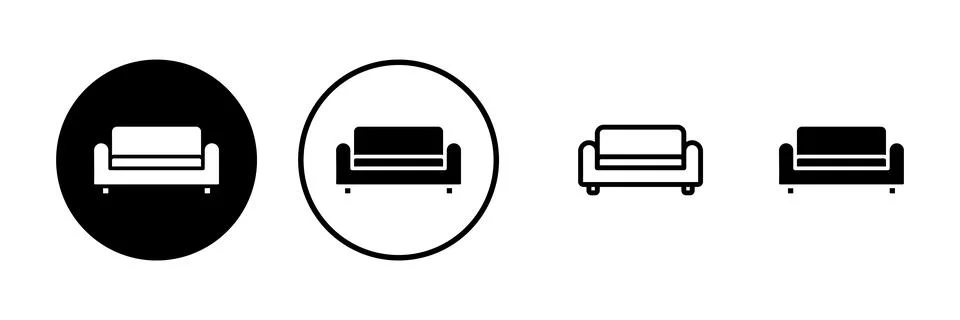Sofa icon vector illustration. sofa sign and symbol. furniture icon Stock-Illustration