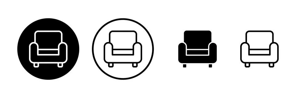 Sofa icon vector illustration. sofa sign and symbol. furniture icon Illustrazione stock