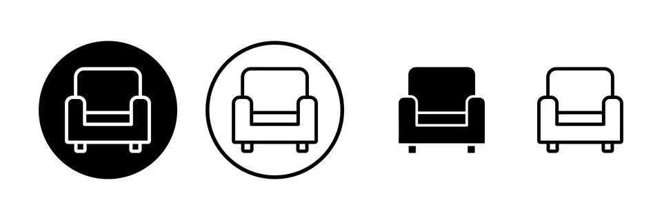 Sofa icon vector illustration. sofa sign and symbol. furniture icon Stock Illustration