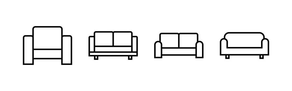 Sofa icon vector. sofa icon illustration Stock Illustration