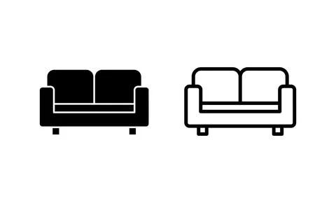 Sofa icon vector. sofa sign and symbol. furniture icon Stock Illustration