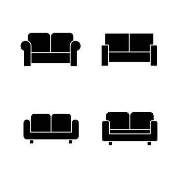 Sofa icon vector. sofa sign and symbol. furniture icon Stock Illustration