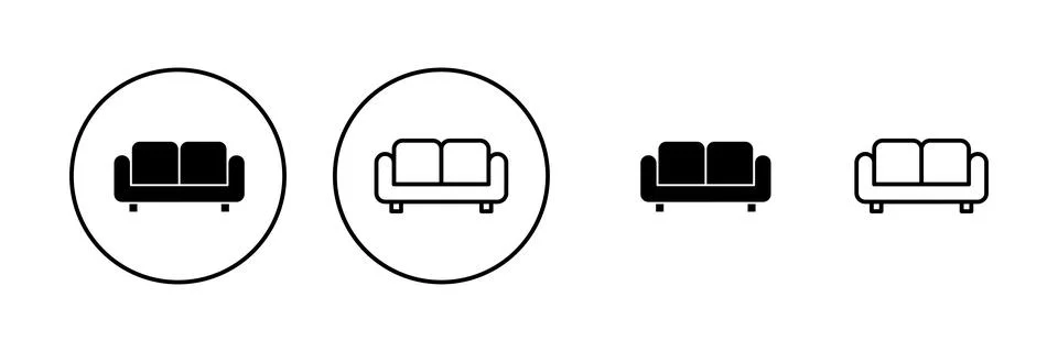 Sofa icon vector. sofa sign and symbol. furniture icon Stock Illustration