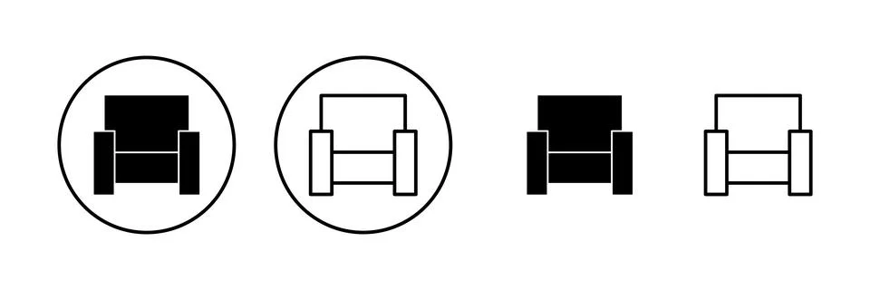 Sofa icon vector. sofa sign and symbol. furniture icon Stock Illustration
