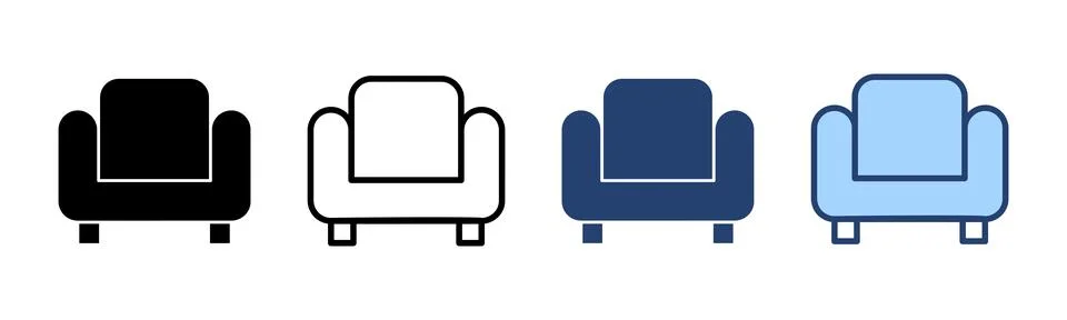 Sofa icon vector. sofa sign and symbol. furniture icon Stock Illustration
