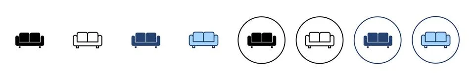 Sofa icon vector. sofa sign and symbol. furniture icon Stock Illustration