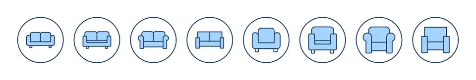Sofa icon vector. sofa sign and symbol. furniture icon Stock Illustration