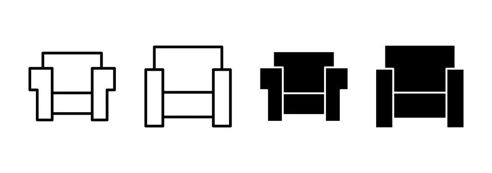 Sofa icon vector. sofa sign and symbol. furniture icon Ilustración de archivo