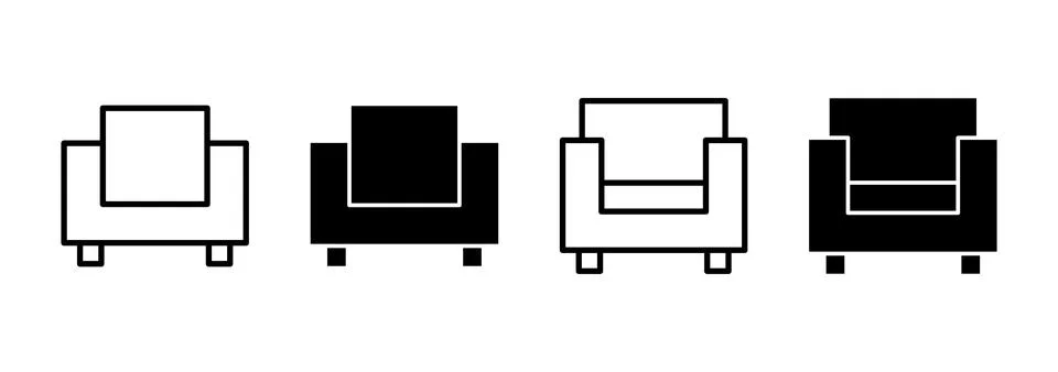 Sofa icon vector. sofa sign and symbol. furniture icon Ilustración de archivo