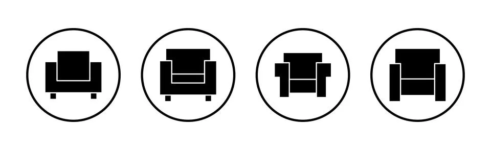 Sofa icon vector. sofa sign and symbol. furniture icon Ilustración de archivo