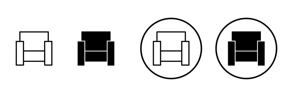 Sofa icon vector. sofa sign and symbol. furniture icon Ilustración de archivo