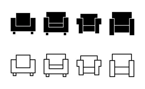 Sofa icon vector. sofa sign and symbol. furniture icon Ilustración de archivo