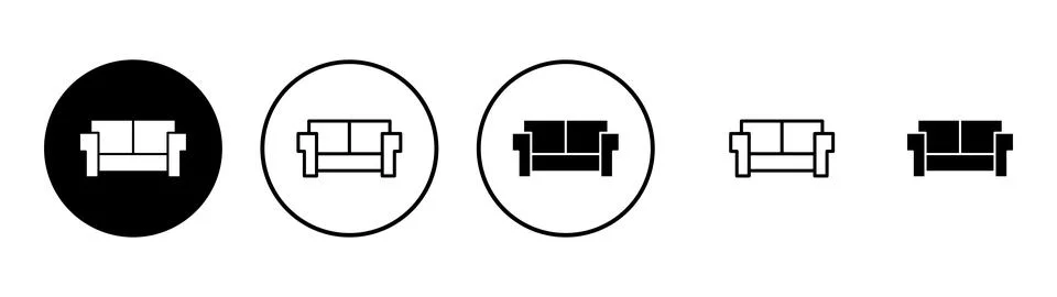 Sofa icon vector. sofa sign and symbol. furniture icon Stock Illustration