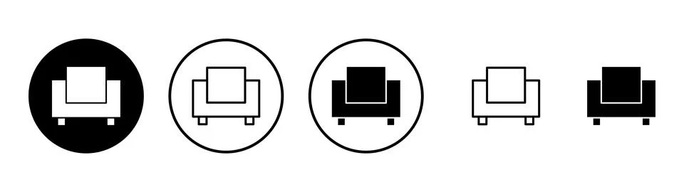 Sofa icon vector. sofa sign and symbol. furniture icon Stock Illustration