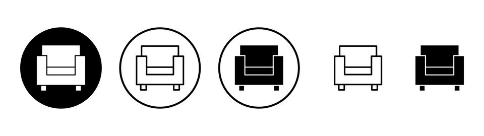 Sofa icon vector. sofa sign and symbol. furniture icon Stock Illustration