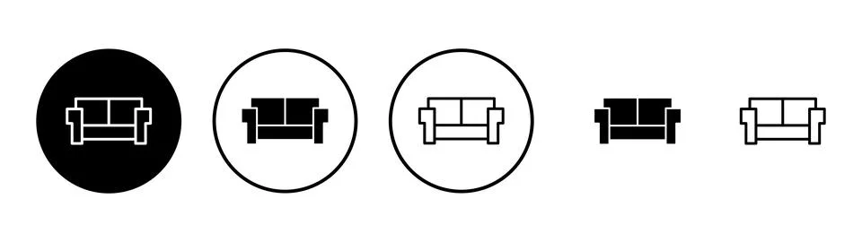Sofa icon vector. sofa sign and symbol. furniture icon Stock Illustration
