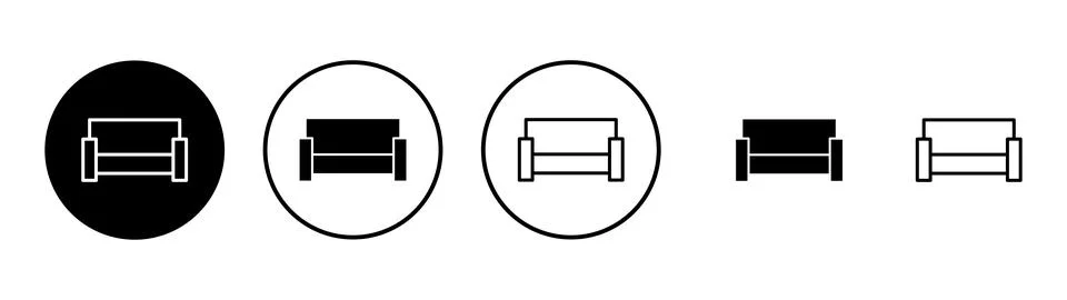 Sofa icon vector. sofa sign and symbol. furniture icon Stock Illustration