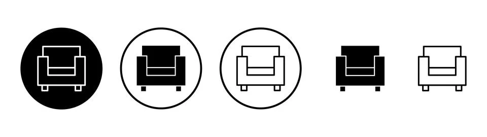 Sofa icon vector. sofa sign and symbol. furniture icon Ilustración de archivo