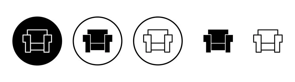 Sofa icon vector. sofa sign and symbol. furniture icon Ilustración de archivo