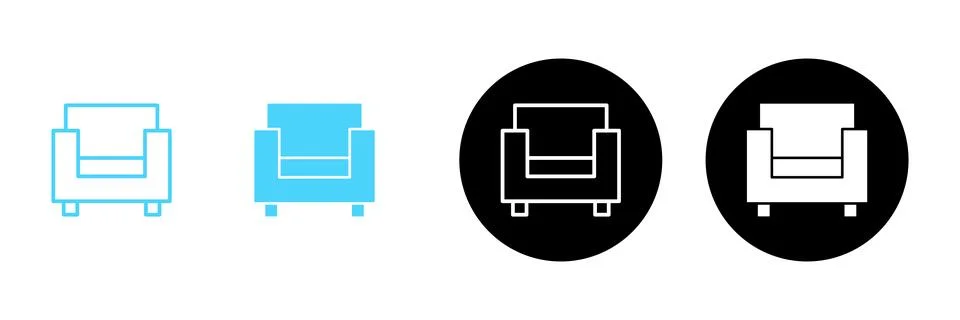 Sofa icon vector. sofa sign and symbol. furniture icon Stock Illustration