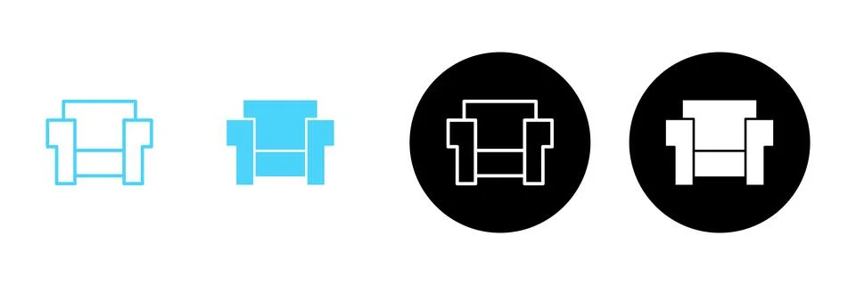 Sofa icon vector. sofa sign and symbol. furniture icon Stock Illustration