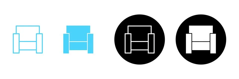 Sofa icon vector. sofa sign and symbol. furniture icon Stock Illustration
