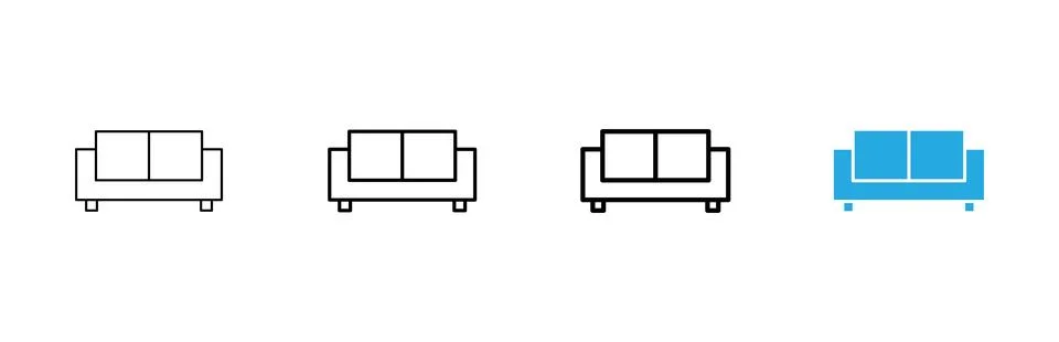 Sofa icon vector. sofa sign and symbol. furniture icon Stock-Illustration