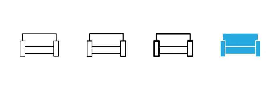 Sofa icon vector. sofa sign and symbol. furniture icon Stock Illustration