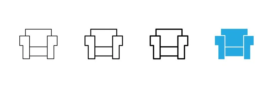 Sofa icon vector. sofa sign and symbol. furniture icon Stock Illustration