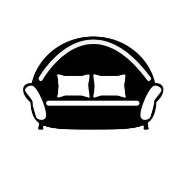 Sofa icon on white background. modern luxury sofas. couches furniture symbol. Stock Illustration