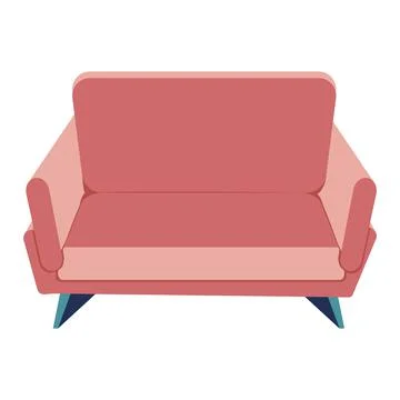 Sofa. Interior element for a cozy home. Part of everyday life Stock Illustration