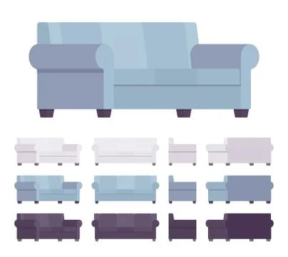 Sofa interior set Stock Illustration