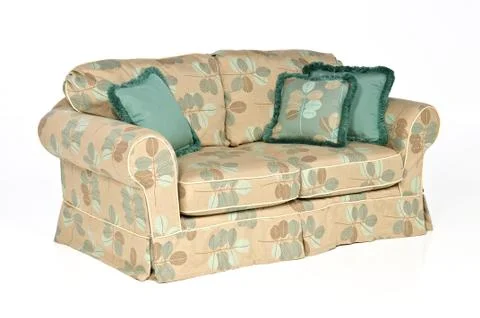 Sofa isolated with pillows Stock Photos