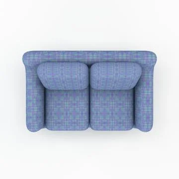 Sofa. Isolated on white background. 3D rendering illustration. Stock Illustration