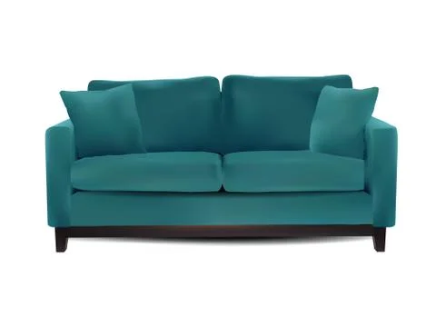 Sofa isolated on white Stock Illustration