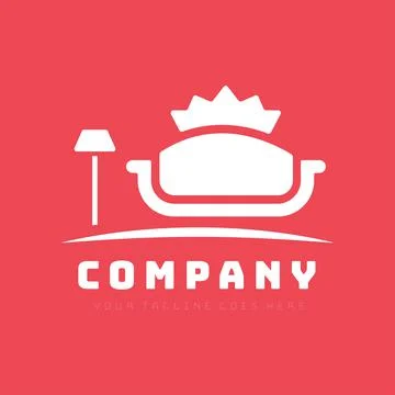 Sofa king logo template Stock Illustration