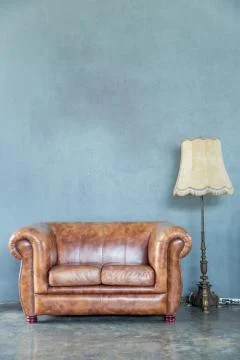 Sofa with lamp Stock Photos