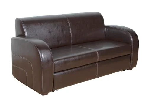 The sofa is leather brown Stock Photos