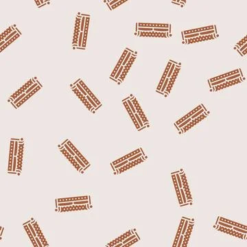 Sofa leather glyph seamless pattern Stockillustratie