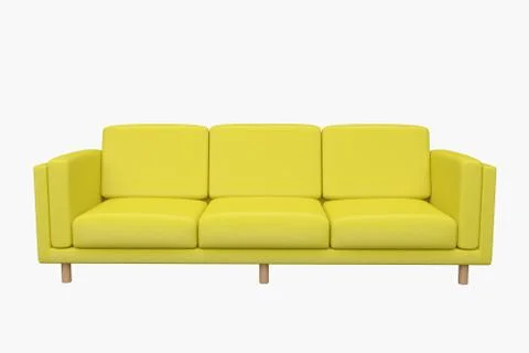 Sofa   leather in white background for use in graphics, photo editing, sofas, Illustrazione stock