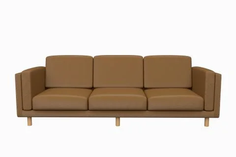 Sofa   leather in white background for use in graphics, photo editing, sofas, 스톡 일러스트