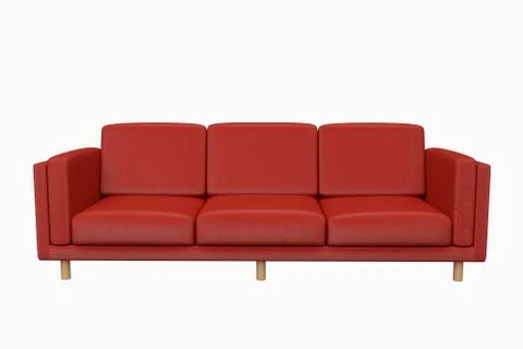 Sofa   leather in white background for use in graphics, photo editing, sofas, Stockillustratie