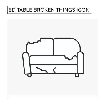 Sofa line icon Stock Illustration