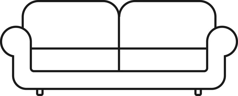 Sofa line icon. Stock Illustration