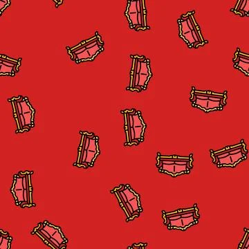 Sofa luxury royal vector seamless pattern イラスト素材