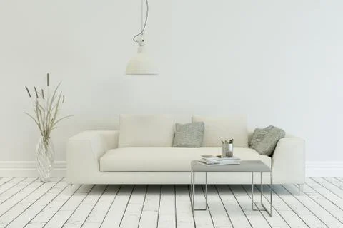 Sofa in modern scandinavian design Stock Illustration
