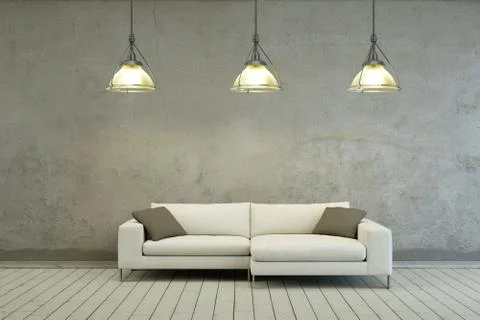 Sofa in modern scandinavian design Stock Illustration